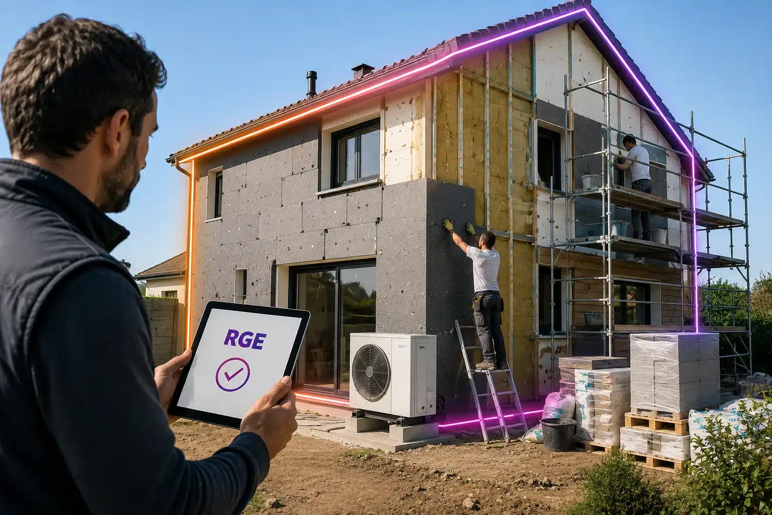 Chantier RGE de rénovation énergétique