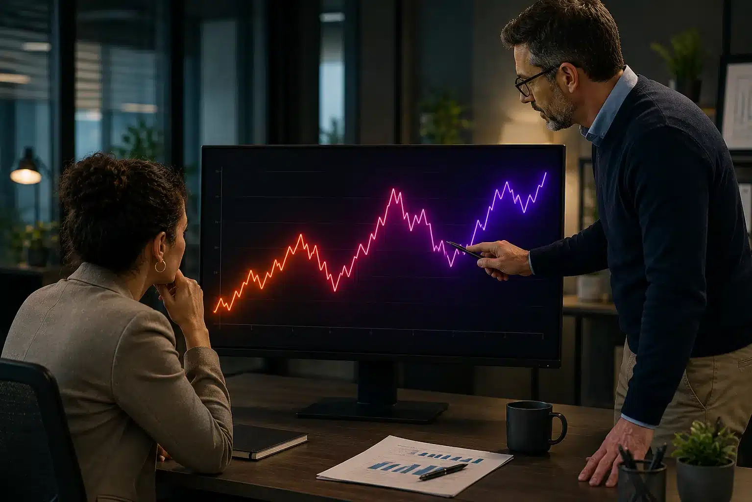 Professionnels analysant l’évolution du cours des CEE