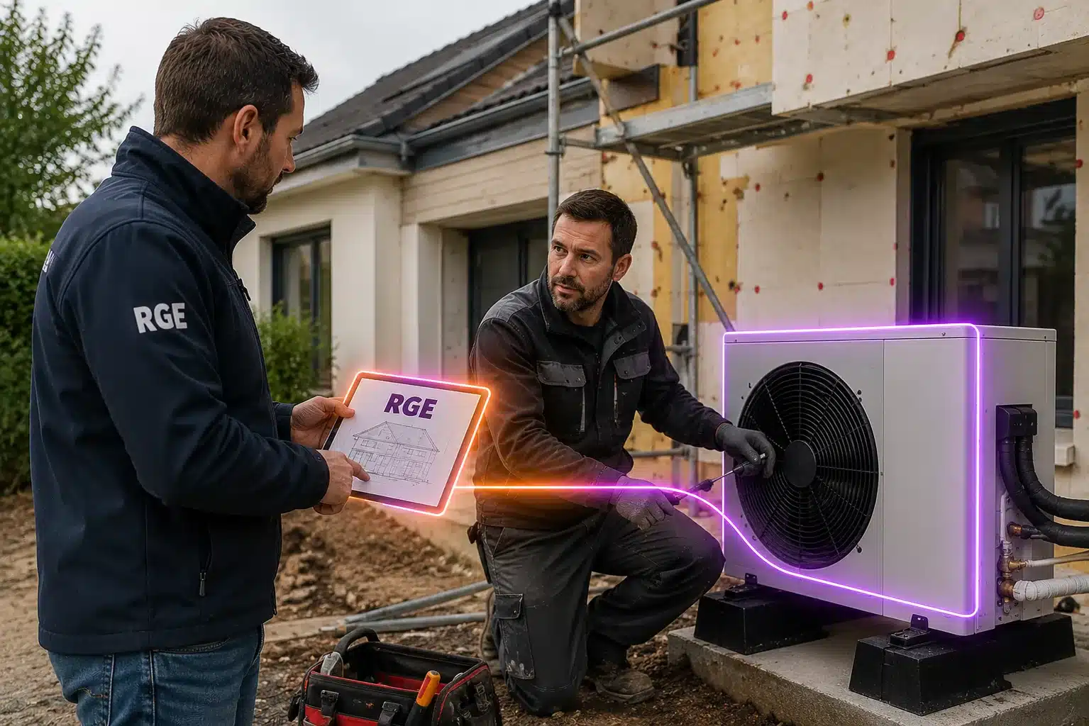 Sous-traitance RGE entre une entreprise et un professionnel RGE sur un chantier de rénovation énergétique